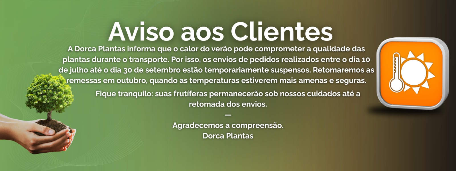 Aviso Suspensão Envios